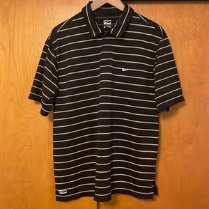 Nike Men’s Performance Striped Polo Shirt | Color: Black |Size Medium